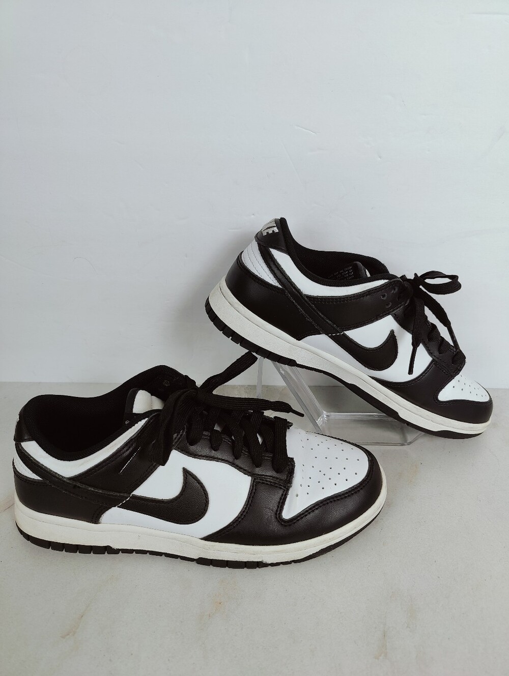 Nike Men's Dunk Low Retro 'Panda' Sneakers, Black White, Sz 6.5